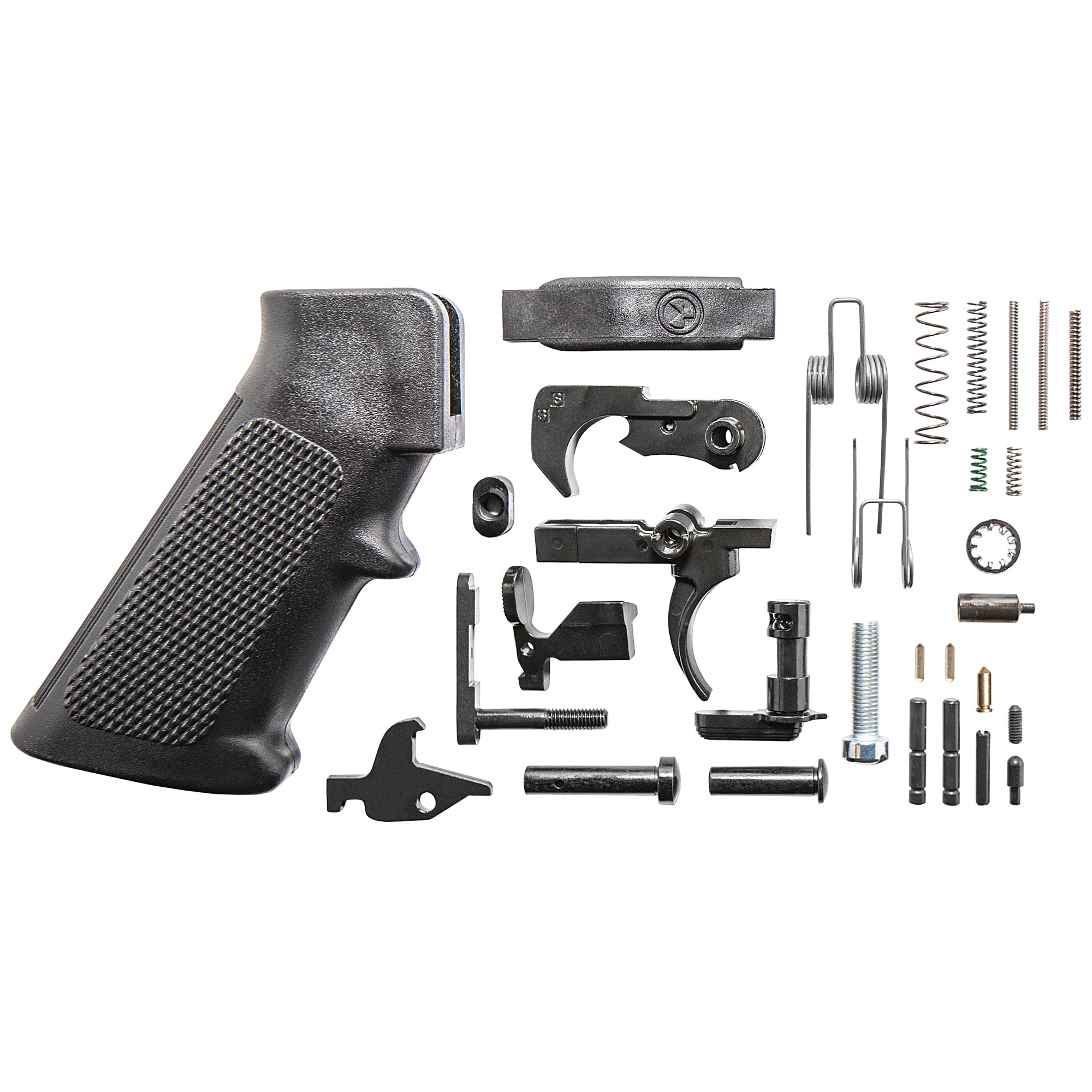 Daniel Defense Complete Lower Receiver Parts Kit for AR-15 in black, designed for 223 Rem/556NATO rifles.